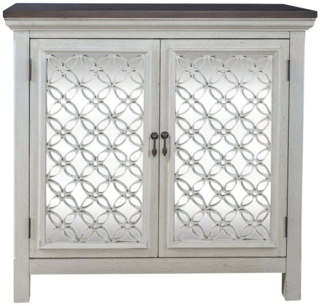 Liberty Furniture Westridge Antique White/Brown Accent Cabinet-2