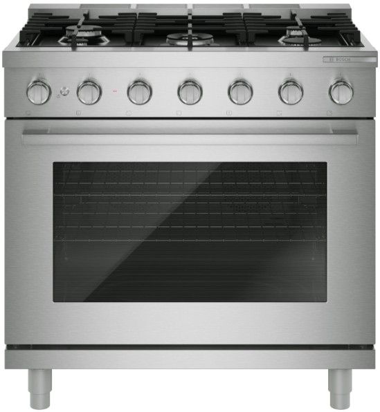 Bosch® 500 Series 36” Stainless Steel Freestanding Dual Fuel Range-0