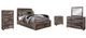 Benchcraft® Derekson 5-Piece Multi Gray Full Panel Bed Set-0