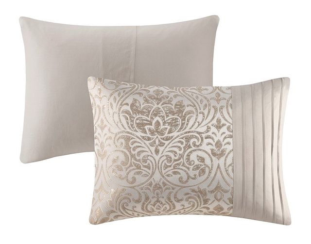 Olliix by Madison Park Emilia 12 Piece Khaki California King Jacquard Complete Bed Set-2