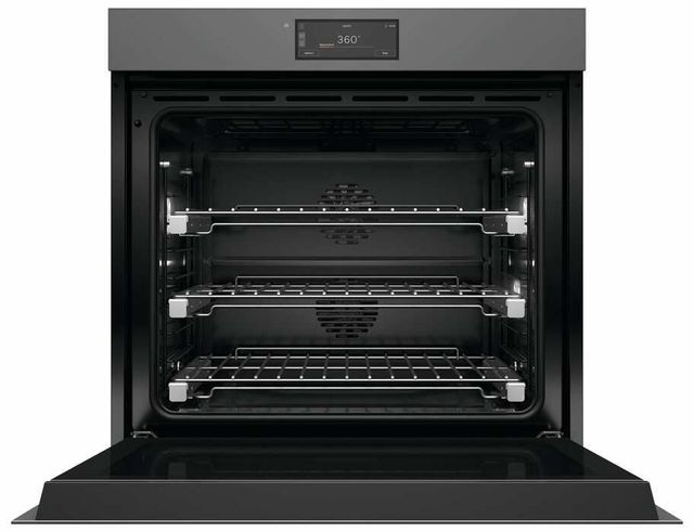 Fisher & Paykel Series 9 Minimal 30" Grey Glass Single Electric Wall Oven with Self-Cleaning-1