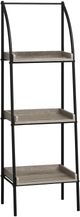 Monarch Specialties Inc. 48"H Darkk Taupe with Black Metal Bookcase-2