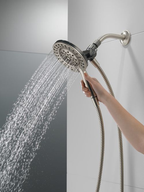 Peerless Universal Showering Components Brushed Nickel 4-Setting 2-in-1 Combo Shower-1
