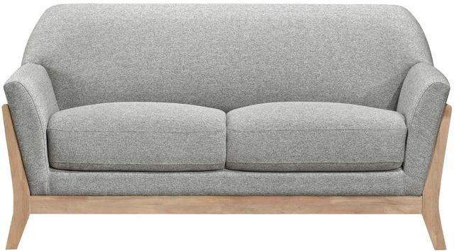 Coaster® Vaughn Gray Upholstered Flared Arm Loveseat-4
