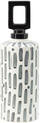 A & B Home Gray/White Jar With Lid-0