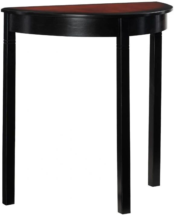 Linon Camden Cherry Console Table with Black Base-0