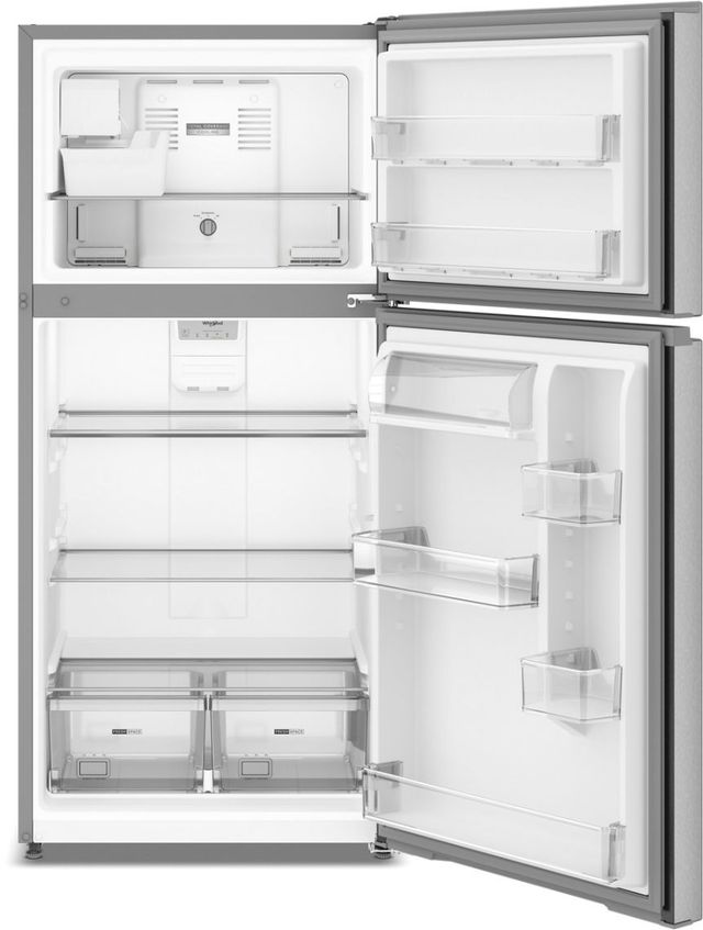Whirlpool® 30" 19.3 Cu. Ft. Fingerprint Resistant Stainless Steel Top Freezer Refrigerator with Total Coverage Cooling-1