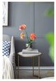 A & B Home Orange/White Real Touch Phalaenopsis Orchid Plant with Ceramic-2