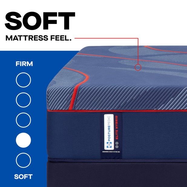 Sealy® Posturepedic® Elite High Point II 14" Hybrid Plush Tight Top California King Mattress-2