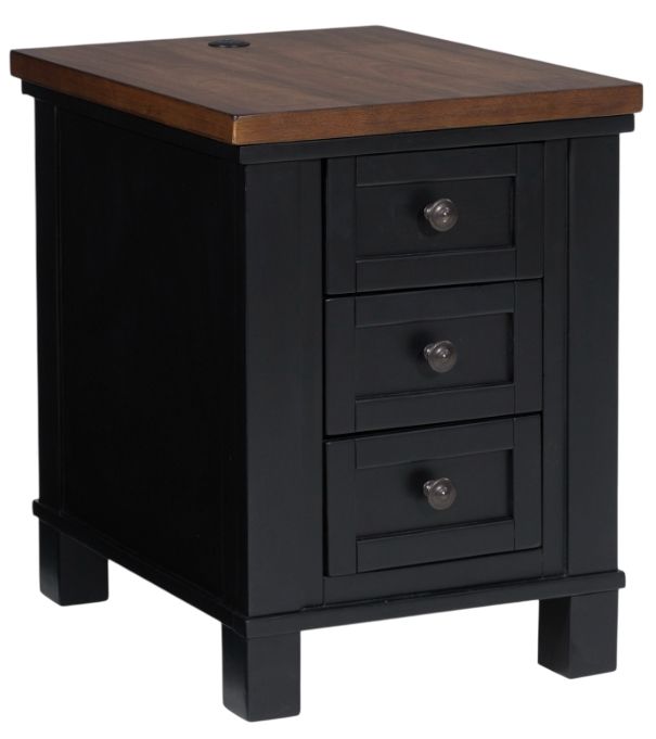 Signature Design by Ashley® Wildenauer Brown Side Table with Black Base-0