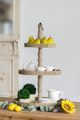 A & B Home Brown 30" 3-Tier Round Serving-1