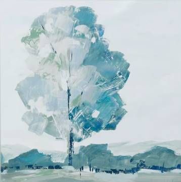Stylecraft Light Blue/Off-White Wall Art-1