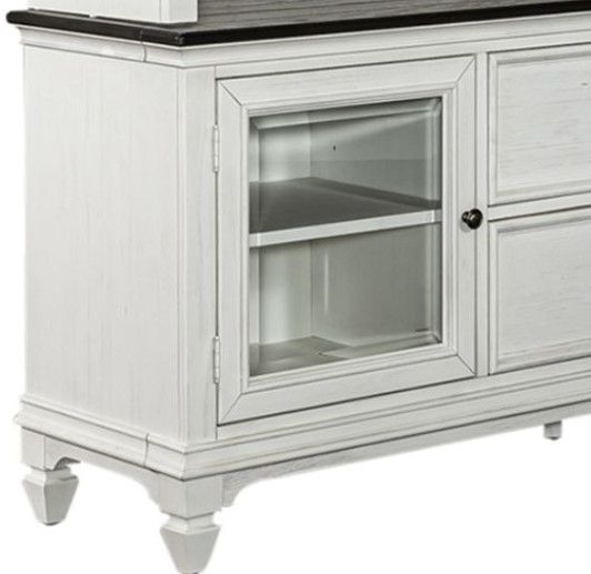 Liberty Furniture Allyson Park Charcoal/Wirebrushed White Entertainment Center-3