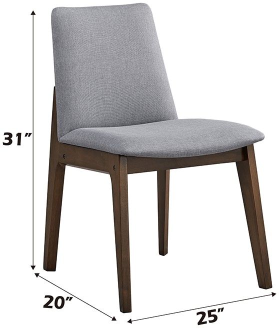 ACME Furniture Kaela 2-Piece Gray/Walnut Side Chair Set-3