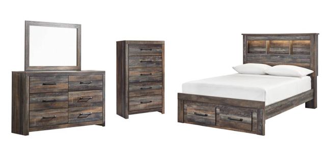 Signature Design by Ashley® Drystan 4-Piece Multi Full Bookcase Storage Bed Set-0