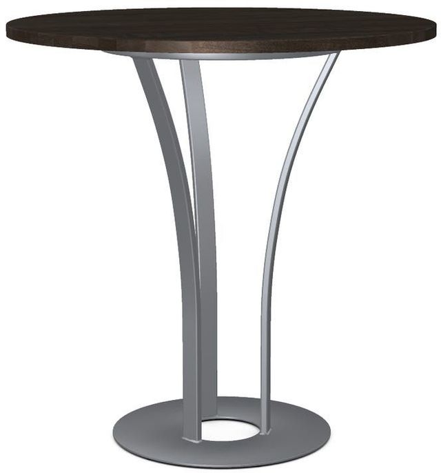 Amisco Customizable Dalia Solid Birch Bar Table with Metal Turnip Base-0
