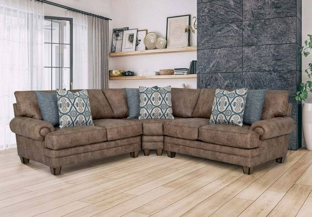 Franklin™ Sicily 3-Piece Chief Hazelnut Curved Sectional-1