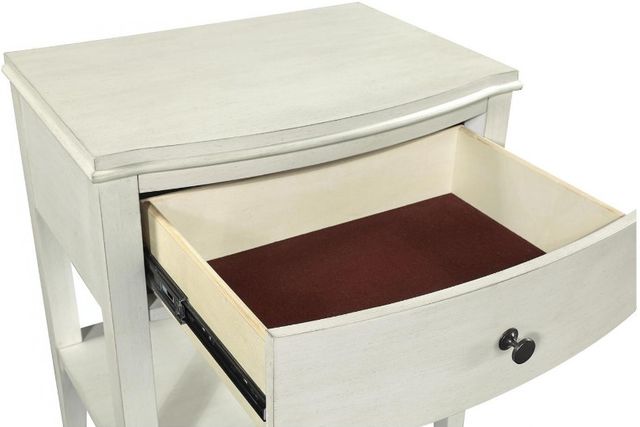 aspenhome® Charlotte Pebble White 1-Drawer Nightstand-1