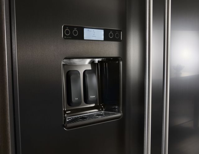 KitchenAid® 29.52 Cu. Ft. Black Stainless Steel with PrintShield™ Finish Built In Side-By-Side Refrigerator-3