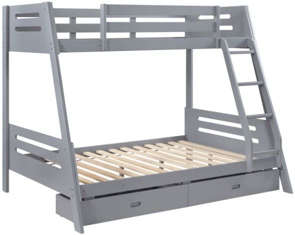 Coaster® Trisha Grey Twin Over Full Bunk Bed with Storage Drawers-2