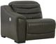 Signature Design by Ashley® Center Line 2-Piece Dark Gray Power Reclining Loveseat-1