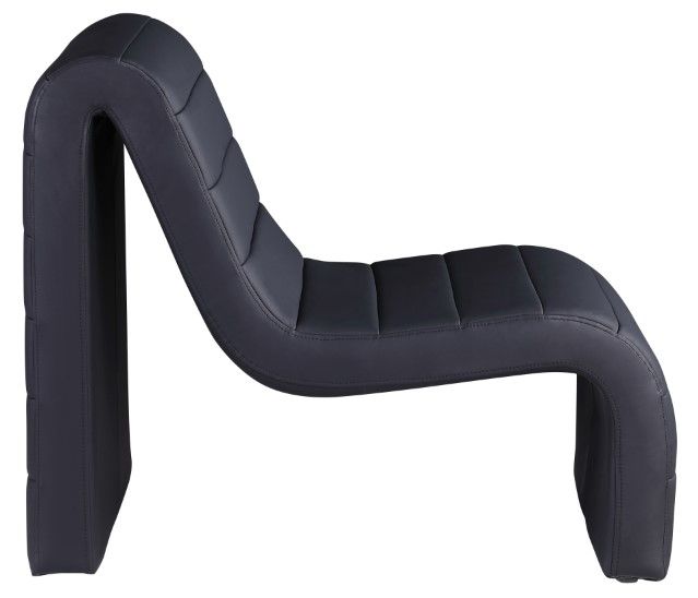 Meridian Furniture Ivy Black Vegan Leather Accent Chair-2