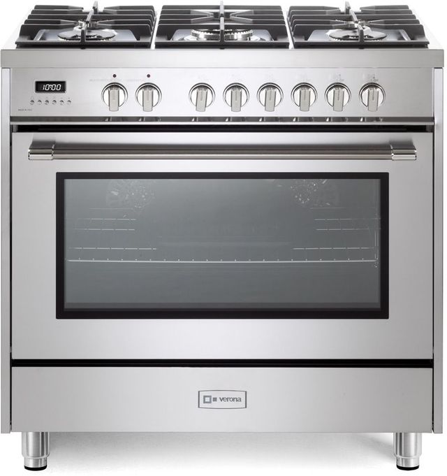 Verona® Prima 36" Stainless Steel Pro Style Dual Fuel Range-0