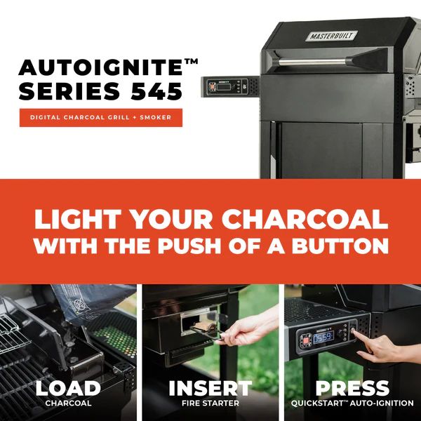 AutoIgnite™ Series 545 Digital Charcoal Grill and Smoker-2
