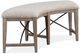 Magnussen Home® Paxton Place Dovetail Grey Curved Upholstered Bench-1