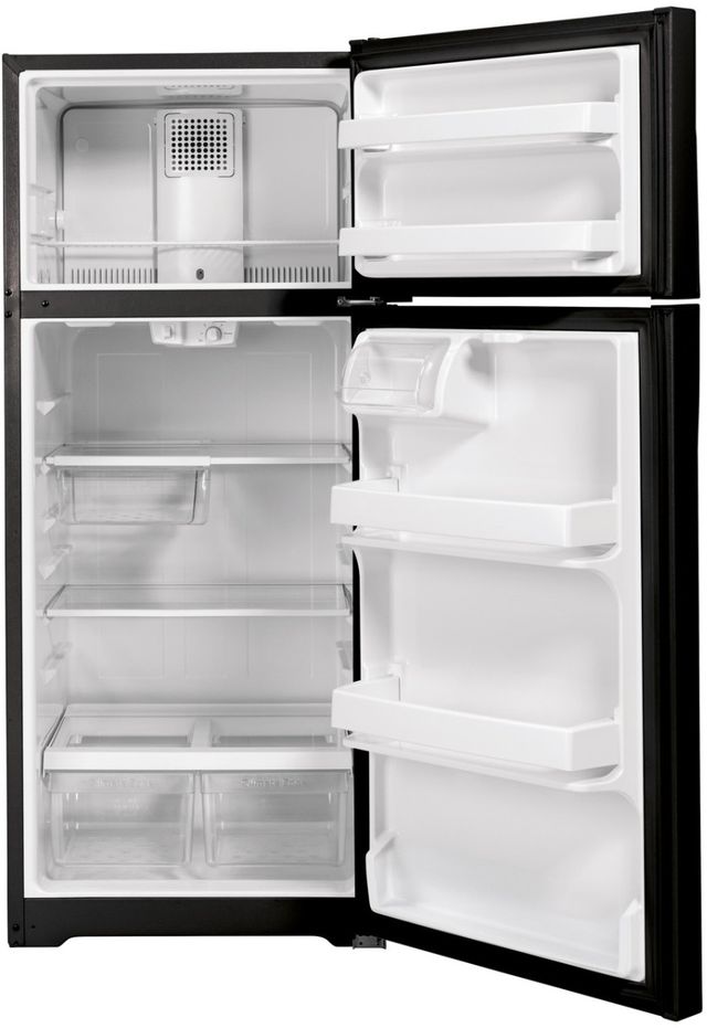 GE® 28" 16.6 Cu. Ft. ENERGY STAR® Black Top Freezer Refrigerator-2