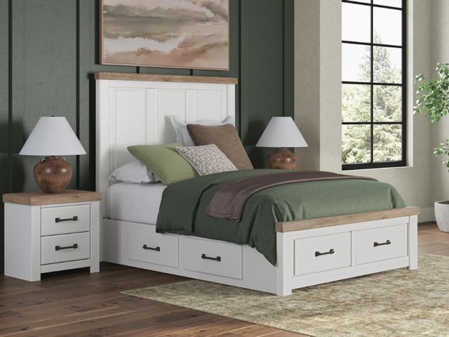 Signature Design by Ashley® Savonport Brown/White Queen Storage Panel Bed-1