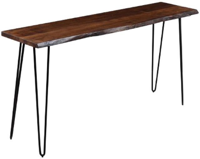 Jofran Inc. Nature's Edge Chestnut 72" Sofa Counter Dining Table with Black Base-0