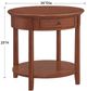 Whittier Wood® Furniture McKenzie Glazed Antique Cherry Round End Table-1