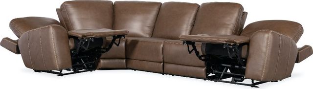 Hooker® Furniture SS Torres 5-Piece Sorrento Mocha Power Reclining Sectional-2