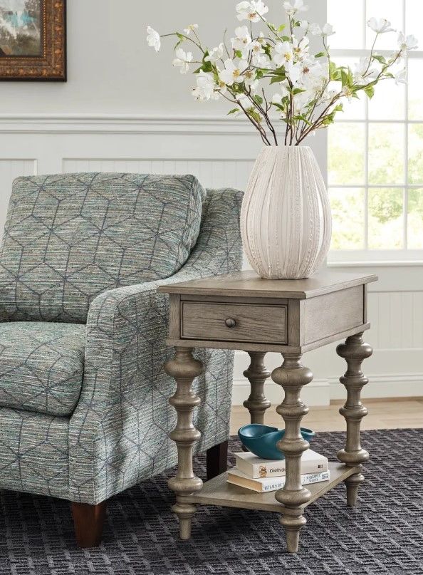 Hammary® Tigbee-Hamilton Timberwolf Rectangular Chairside Table-1