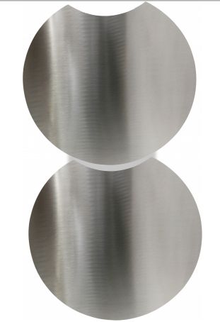 Meridian Furniture Dimple 2-Piece Brushed Silver Modular Nesting End Table Set-2