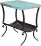 Horizon Home® Santa Fe Turquoise Side Table with Black Base-0