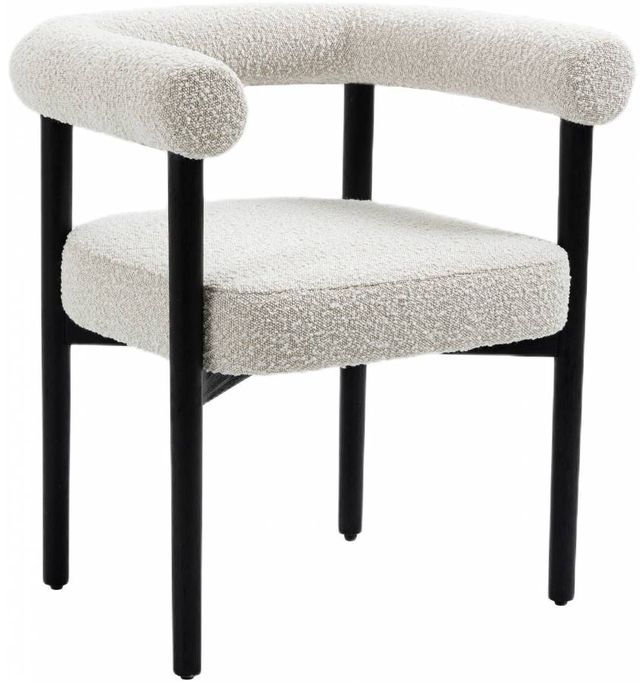 Meridian Furniture Hyatt Black/Cream Dining Arm Chair-0