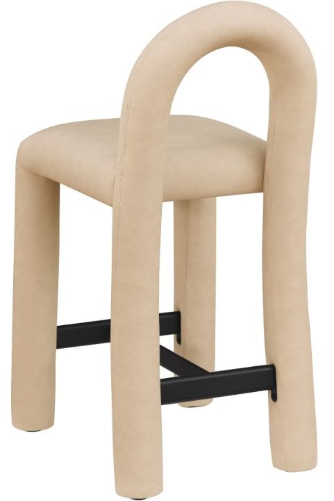 Meridian Furniture Amari Tan Leather Upholstered Counter Stool-4