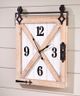 Giftcraft Beige/Black/White Barn Door Design Wall Clock-0