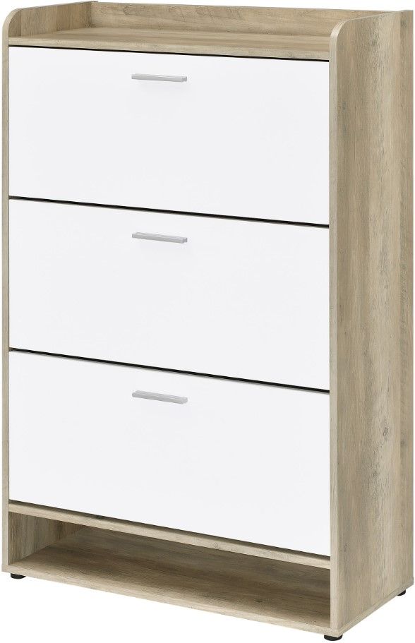 Coaster® Denia Antique Pine/White 3-Tier Shoe Storage Cabinet-3
