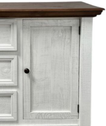 Million Dollar Rustic Mountain Lake Frosted White Chest-1