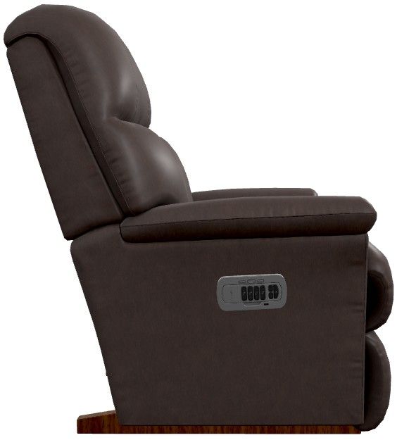 La-Z-Boy® Reed Tobacco Leather Power Rocking Recliner with Headrest and Lumbar-3