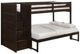 Elements International Sami Espresso Twin Over Full Bunk and Loft Bed with Drawer Steps-0