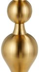 Currey & Company Maeve Walnut Accent Table with Brushed Brass Base-3
