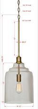 Forty West Grafton Gold 1-Light Pendant-1