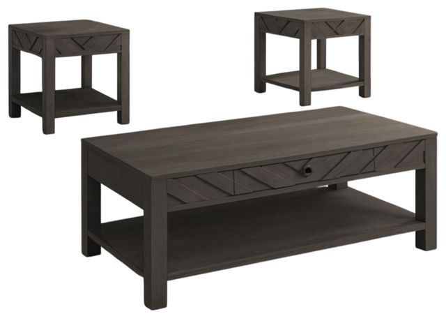 Crown Mark Valor 3-Piece Gray Occasional Table Set-0