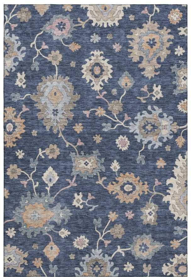 Dalyn™ Rug Company Hatay HY4 Navy 5'x8' Area Rug-0