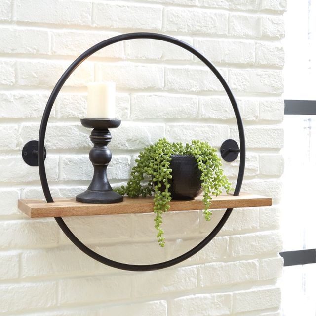 Signature Design by Ashley® Darlaton Black/Natura Wall Shelf-3