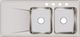 Elkay Lustertone® Classic Lustrous Satin 48" x 22" x 7-5/8" Equal 4-Hole Double Bowl Drop-In Sink with Left Drainboard-1